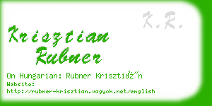 krisztian rubner business card